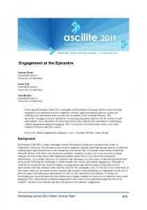 Engagement at the Epicentre - Ascilite