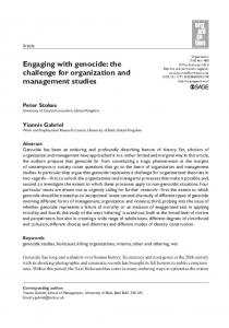 Engaging with genocide - SAGE Journals