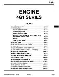 ENGINE Workshop Manual 4G1 (E-W)