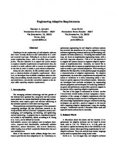 Engineering Adaptive Requirements - Semantic Scholar
