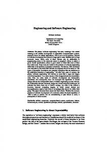 Engineering and Software Engineering - Faculty of Science ...