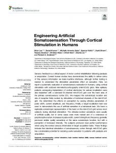 Engineering Artificial Somatosensation Through ... - Caltech Authors