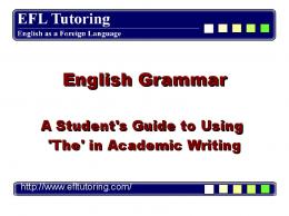 English Grammar - EFL Tutoring