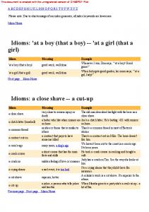 English Idioms - Sayings and Slang