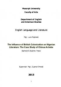 English Language and Literature 2013