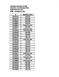 English Placement Test