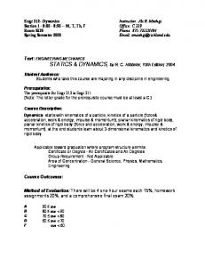 Engr 211 - Statics - Richland