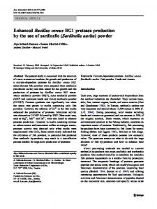 Enhanced Bacillus cereus BG1 protease production by ... - Springer Link