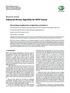 Enhanced-Bivium Algorithm for RFID System