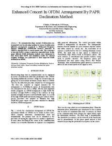 Enhanced Concert In OFDM Arrangement By PAPR ... - IEEE Xplore