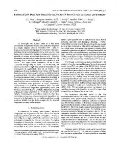 Enhanced low dose rate sensitivity (ELDRS)