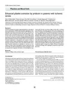 Enhanced platelet activation by prolactin in patients with ischemic stroke
