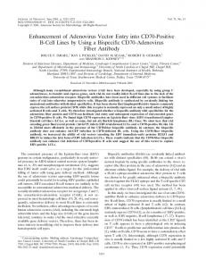 Enhancement of Adenovirus Vector Entry into ... - Journal of Virology