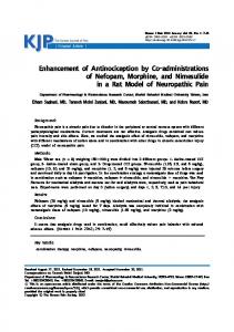 Enhancement of Antinociception by Co