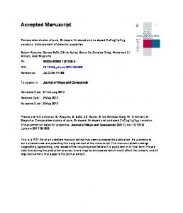 Enhancement of dielectric properties