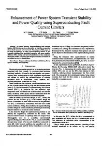 Enhancement of Power System Transient Stability and Power Quality ...