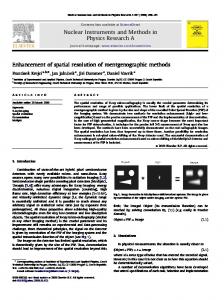 Enhancement of spatial resolution of ...