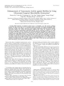 Enhancement of Vancomycin Activity against Biofilms by Using ...