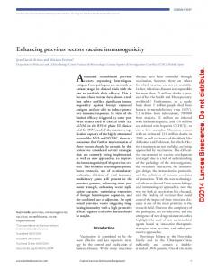 Enhancing poxvirus vectors vaccine immunogenicity