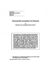 Enhancing Public Accountability in the Netherlands