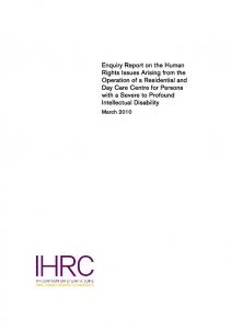 Enquiry Report on the Human Rights Issues Arising from the ...