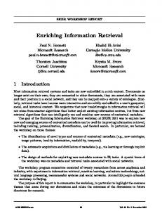 Enriching Information Retrieval - Microsoft