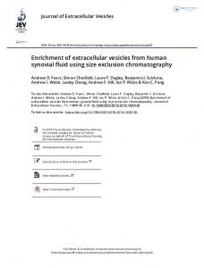 Enrichment of extracellular vesicles from human ...