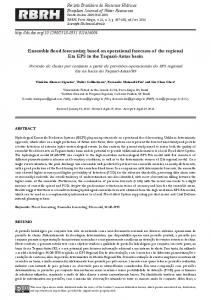 Ensemble flood forecasting based on operational forecasts ... - SciELO