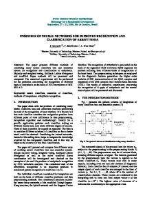 ensemble of neural networks for improved recognition