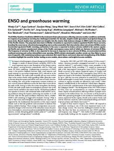 ENSO and greenhouse warming