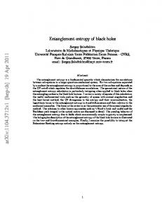 Entanglement entropy of black holes