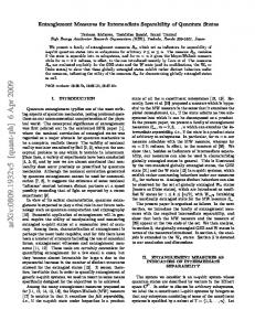 Entanglement Measures for Intermediate Separability of Quantum States