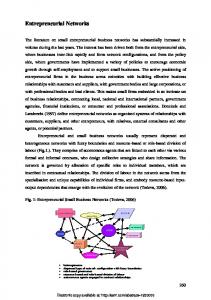 Entrepreneurial Networks - (SSRN) Papers