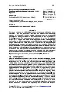 Entrepreneurial Orientation Effects on Market Orientation and SMEs ...