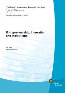 Entrepreneurship, Innovation and Institutions - Core