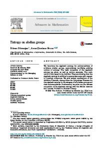 Entropy on abelian groups