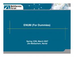 ENUM (For Dummies) - MSF