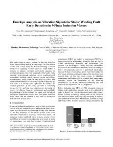 Envelope Analysis on Vibration Signals for Stator ... - PHM Society