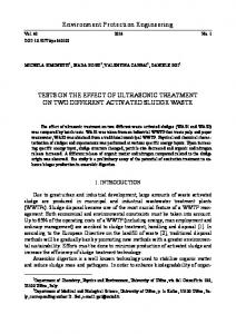 Environment Protection Engineering TESTS ON THE EFFECT OF ...