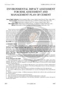 environmental impact assessment for risk assessment