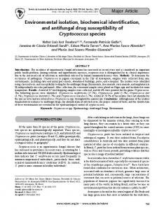 Environmental isolation, biochemical identification, and antifungal ...