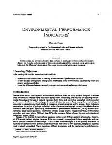 Environmental Performance Indicators