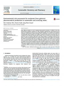 Environmental risk assessment for excipients from