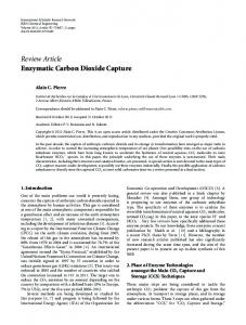 Enzymatic Carbon Dioxide Capture