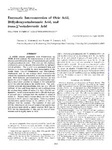 Enzymatic Interconversion of Oleic Acid, lo ...