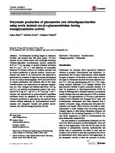 Enzymatic production of glucosamine and ... - Semantic Scholar