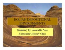 EOLIAN DEPOSITIONAL ENVIRONMENTS