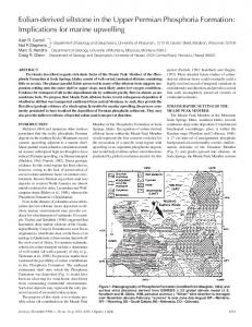 Eolian-derived siltstone in the Upper Permian Phosphoria Formation ...