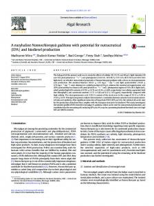 (EPA) and biodiesel production