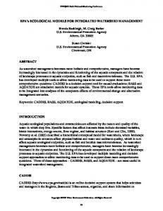 EPA's ECOLOGICAL MODELS FOR INTEGRATED WATERSHED